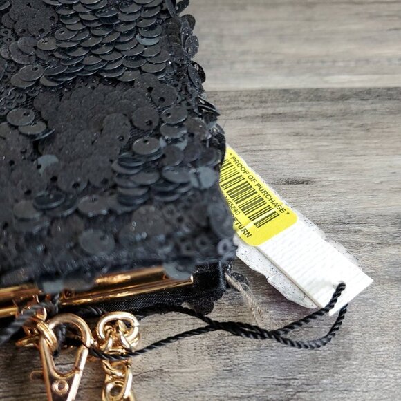 Kate Landry Sequin Evening Clutch Shoulder Bag - Picture 5 of 6